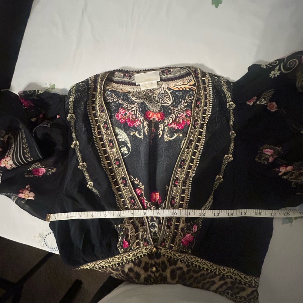 Camilla Black and Gold Button Front Frill
Dress
Gothic Goddess - Picture 15 of 16